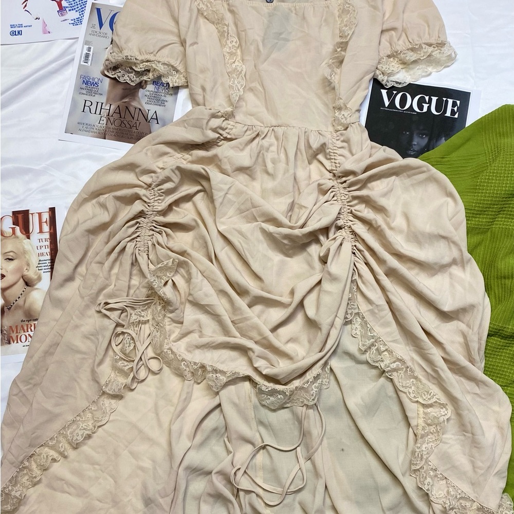 Chic Cream Lace Maxi Dress